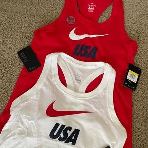NWT Set of Two -  Nike Dri-Fit - Team USA Tanks - S